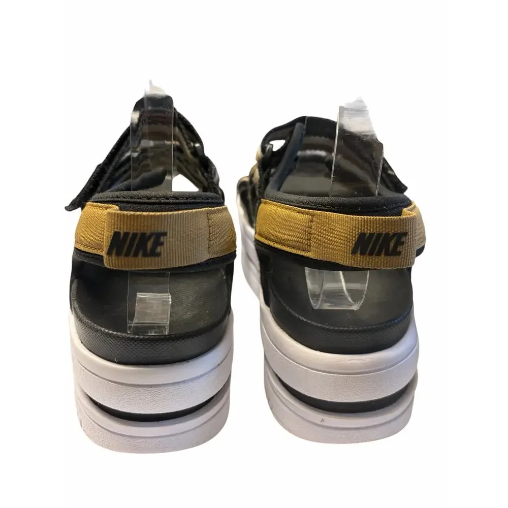 Nike Icon Classic Platform Sandals Black Tan Striped Women’s US 9 EU 40.5